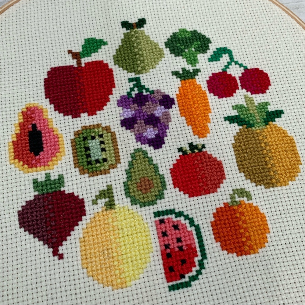 Fruits & veggies cross stitch ๐๐๐ฅฆ๐ - Picture 6 of 8
